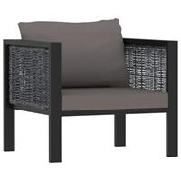 vidaxl Sofa-Element mit Kissen Poly Rattan Anthrazit