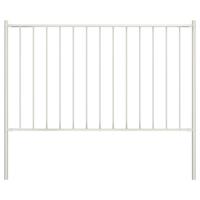 Vidaxl Hekpaneel Met Palen 1,7x1,25 M Gepoedercoat Staal Wit