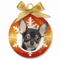 Dieren Kerstbal Chihuahua 8 Cm