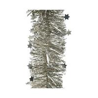 3x Kerstslingers Sterren Zilver 10 Cm X 270 Cm - Guirlande Folie Lametta - Kerstboom Versieringen