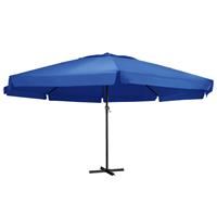 vidaxl Parasol met aluminium paal 600 cm azuurblauw