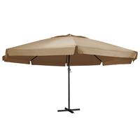 Vidaxl Parasol Met Aluminium Paal 600 Cm Taupe