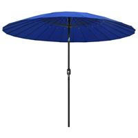 Vidaxl Tuinparasol Met Aluminium Paal 270 Cm Azuurblauw