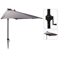 Relaxwonen - Balkon Parasol - Half Rond - 250cm - Grijs