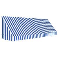 Vidaxl Luifel 400x120 Cm Blauw En Wit