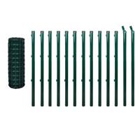 Vidaxl Euro Hek Set 25x0,8 M Staal Groen