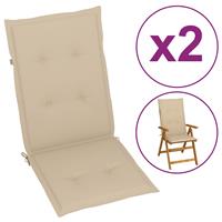 vidaXL Stoelkussen Beige 120 x 50 x 3 cm