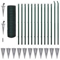 Vidaxl Euro Hek 25x1,7 M Staal Groen