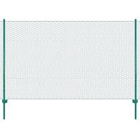 Vidaxl Draadgaashek Met Palen 25x2 M Staal Groen