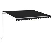 vidaXL Luifel handmatig uittrekbaar 400x350 cm antracietkleurig