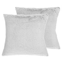 Beliani Clematis Sierkussen Set Van 2 Polyester 45 X 45 Cm