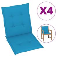 Vidaxl Tuinstoelkussens 4 St 100x50x3 Cm Blauw