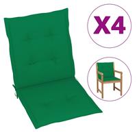 Vidaxl Tuinstoelkussens 4 St 100x50x3 Cm Groen