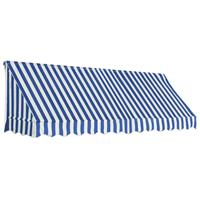 Vidaxl Luifel 300x120 Cm Blauw En Wit