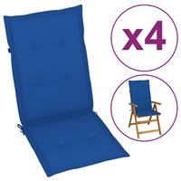 Vidaxl Tuinstoelkussens 4 St 120x50x4 Cm Koningsblauw