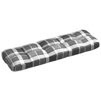 vidaxl Gartensofa-Kissen 120x40x12cm Stoff Grau Karomuster