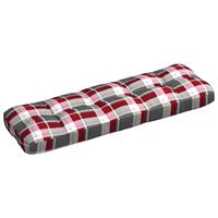 vidaxl Gartensofa-Kissen 120x40x12cm Stoff Rot Karomuster