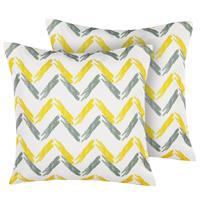 Beliani Affile Tuinkussen Set Van 2 Polyester 12 X 45 Cm