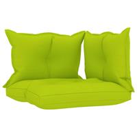 vidaXL Pouf Palettensofa-Auflagen 3 Stk. Hellgrün Stoff (1-St)