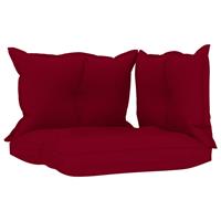 vidaxl Palettensofa-Auflagen 3 Stk. Weinrot Stoff