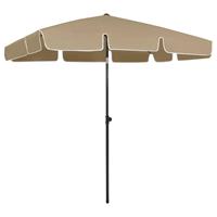 Vidaxl Strandparasol 200x125 Cm Taupe