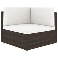Vidaxl Hoekbank Sectioneel Poly Rattan Bruin