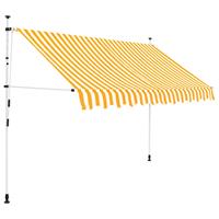 vidaxl Einziehbare Markise Handbetrieben 300 cm Orange/Weiß Gestreift