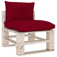 vidaxl Palettensofa-Auflagen 2 Stk. Weinrot Stoff