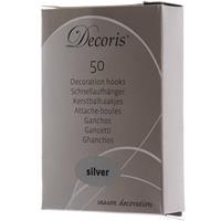 50x Kerstbalhaakjes Zilver - Kerstbal Ophanghaakjes