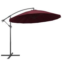 vidaxl Zweefparasol met aluminium paal 3 m bordeauxrood