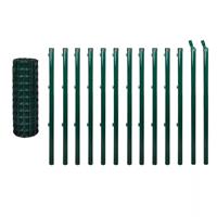 Vidaxl Euro Hek Set 25x1 M Staal Groen