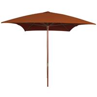 Vidaxl Parasol Met Houten Paal 200x300 Cm Terracottakleurig