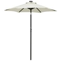 Vidaxl Parasol Met Led-verlichting 200x211 Cm Aluminium Zandkleurig