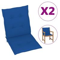 vidaXL Tuinstoelkussens 2 st 100x50x3 cm oxford stof koningsblauw