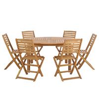 Beliani Tolve Tuinset Acaciahout 150 X 150 Cm