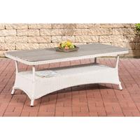 CLP Luxus WPC-Tisch Pandora 5mm-rund/perlweiß-160x80 cm