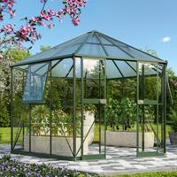 Vitavia Broeikas Galaxis Maat 9000 Gepoedercoat Aluminium Smaragd Gehard Veiligheidsglas (esg) + Polycarbonaat (pc) 6mm