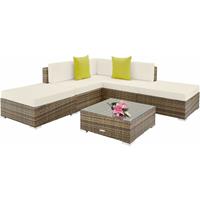 Tectake - Zitgroep Parijs-wicker Tuinset-natuur-403745