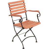 HARMS 2x Garten Stühle Klapp-Stuhl Veranda Hof Terrasse braun Höhe 89 cm