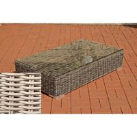CLP Lounge-Tisch Ariano 100 x 50 cm Rundrattan-rund/perlweiß