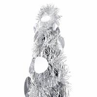VIDAXL Künstlicher Pop-Up-Weihnachtsbaum Silbern 120 cm PET