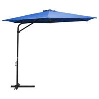 vidaXL Tuinparasol met stalen paal 300 cm azuurblauw - vidaXL