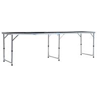 VIDAXL Klappbarer Bier-Pong-Tisch 240 cm Schwarz