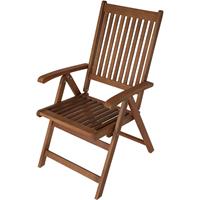DEGAMO Klappsessel LAGO 2-er Set, 8-fach verstellbar, Eukalyptus geölt