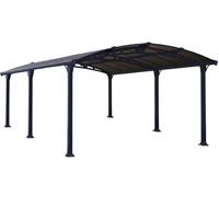 PALRAM Carport Arcadia 5000 anthrazit inkl. Regenrinne 502x359 cm - 