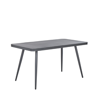 Beliani Tuintafel aluminium grijs 140 x 80 cm LIPARI