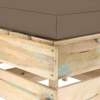 Hocker Sectioneel Met Kussen Groen Geïmpregneerd Hout