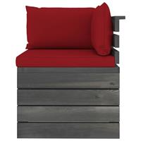 vidaXL Loungesofa Garten-Paletten-Ecksofa mit Kissen Kiefernholz, 1 Teile