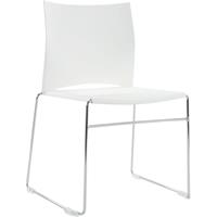 Topstar Web-Chair Besucherstuhl, Sitzschale-Rückenlehne KS weiß,Gestell verchr. - 