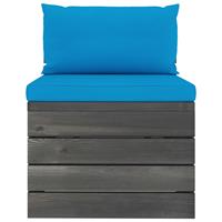 VIDAXL Garten-Paletten-Mittelsofa mit Kissen Kiefernholz